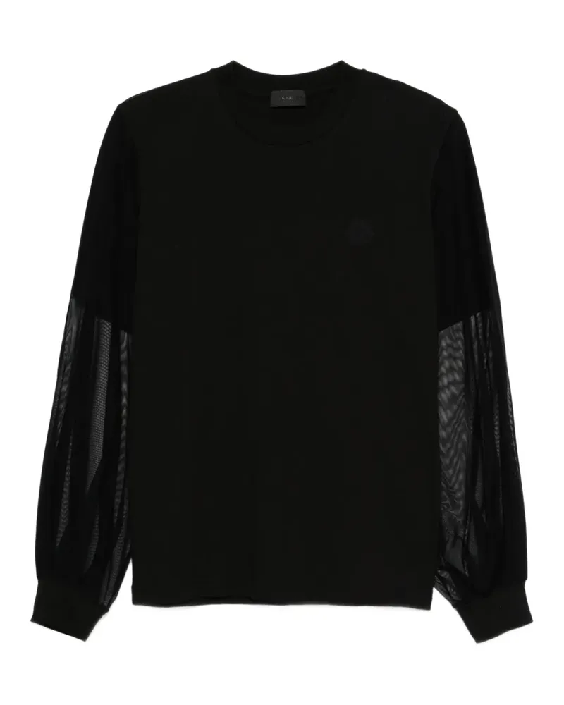 Moncler Sweatshirt mit Mesh-Einsatz - Schwarz Schwarz