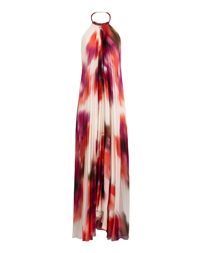 Silvia Tcherassi Constanza pleated floral-print maxi dress - Weiß Weiß