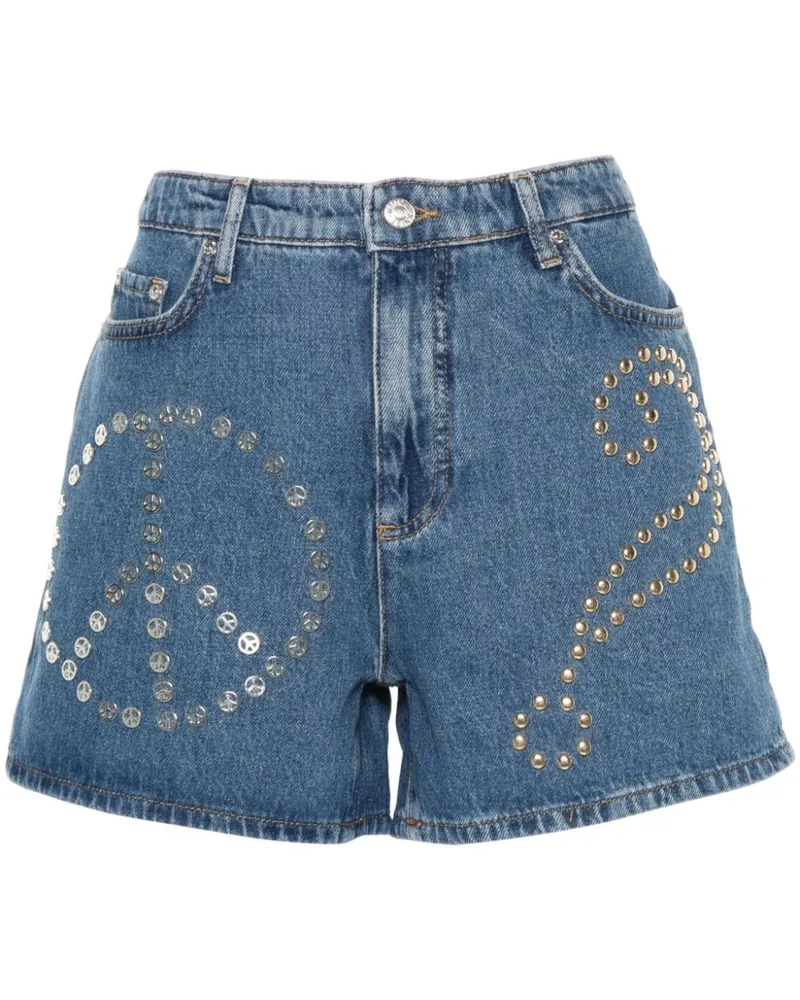 Moschino Jeans-Shorts mit Nieten - Blau Blau