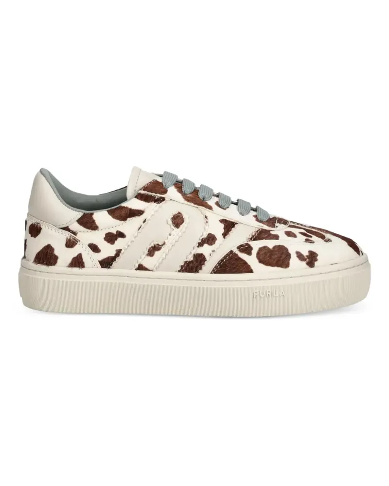 Furla Plateau-Sneakers mit Kuh-Print - Nude Nude