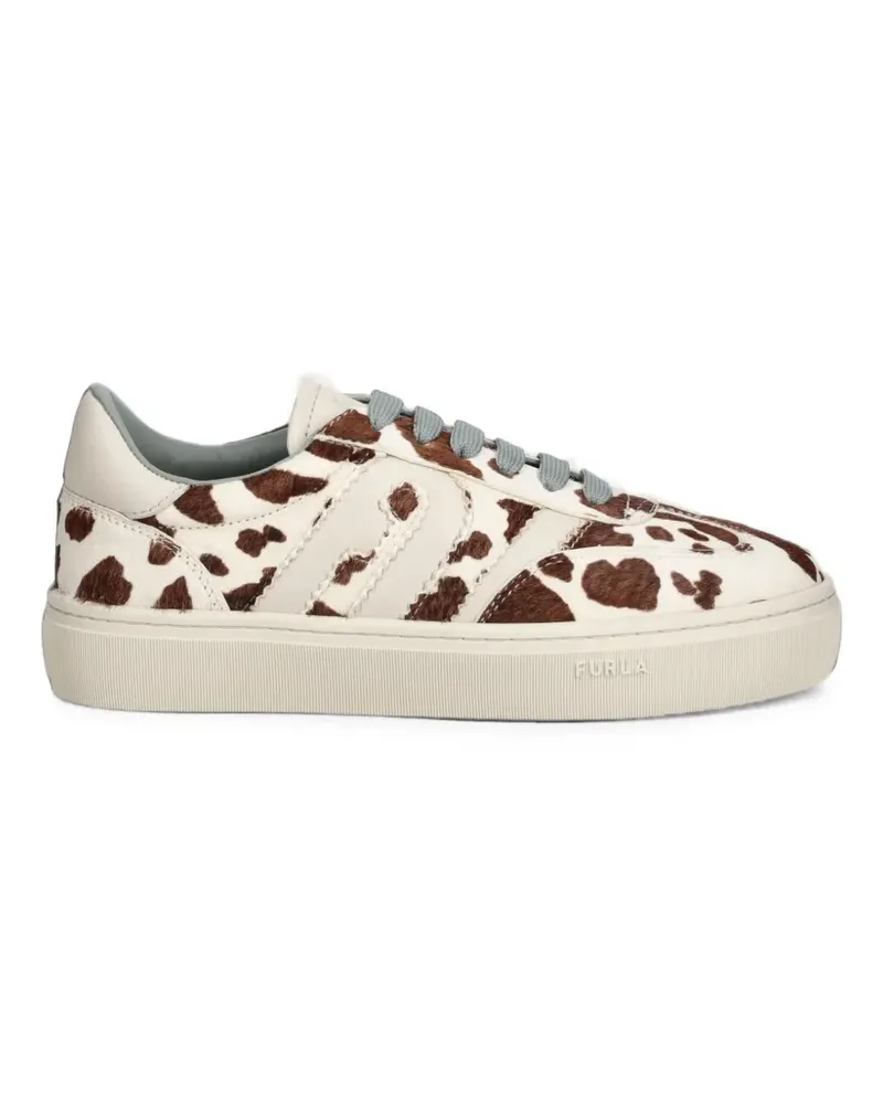 Furla Plateau-Sneakers mit Kuh-Print - Nude Nude