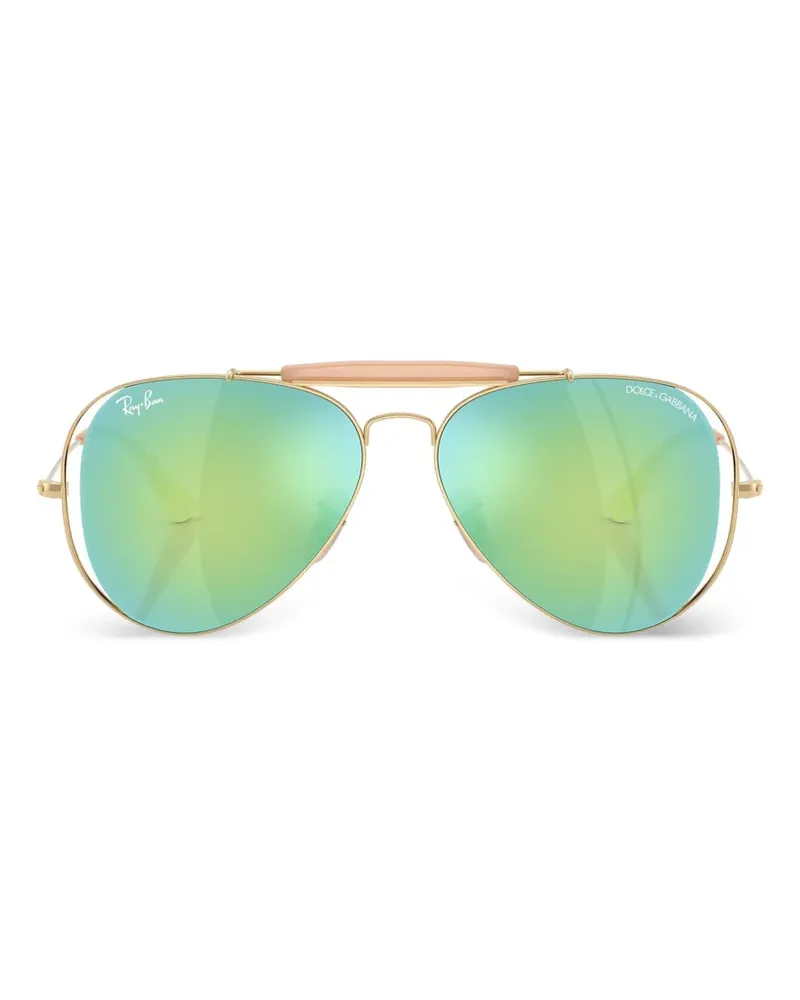 Ray Ban browline sunglasses - Gold Gold