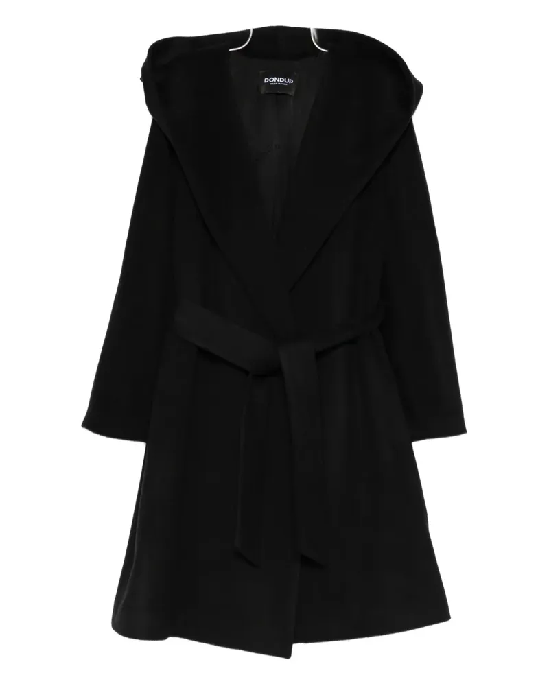 Dondup hooded belted coat - Schwarz Schwarz