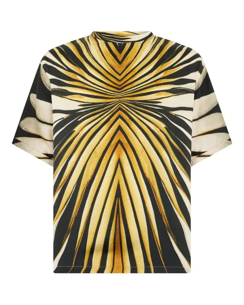 Roberto Cavalli Ray Of Gold-print T-Shirt - Weiß Weiß