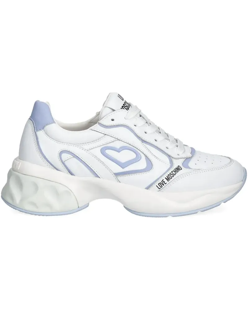 Moschino Sneakers mit Kontrasteinsätzen - Weiß Weiß