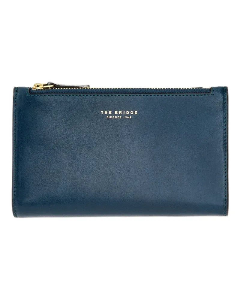 The Bridge logo-print leather mini bag - Blau Blau