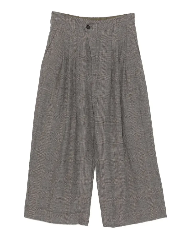 Ziggy Chen Hose mit Karomuster - Grau Grau