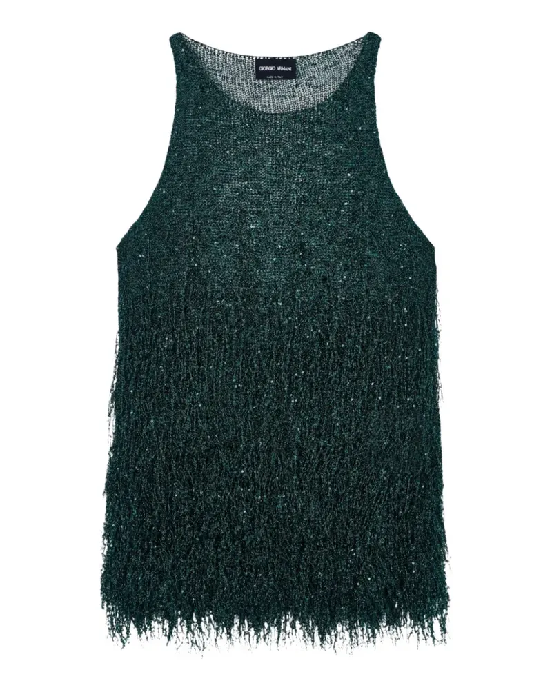 Giorgio Armani Top mit rundem Ausschnitt - Grün Grün