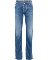 Jacob Cohën Halbhohe Straight-Leg-Jeans Blau