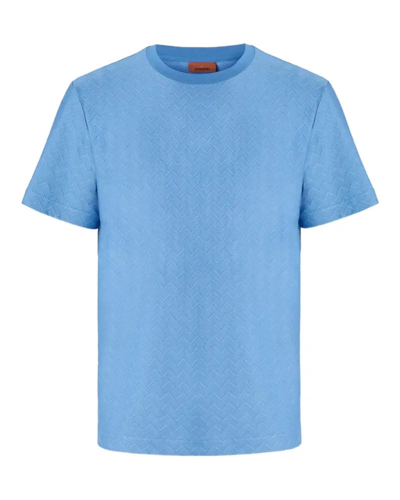 Missoni T-Shirt mit Zickzackmuster - Blau Blau