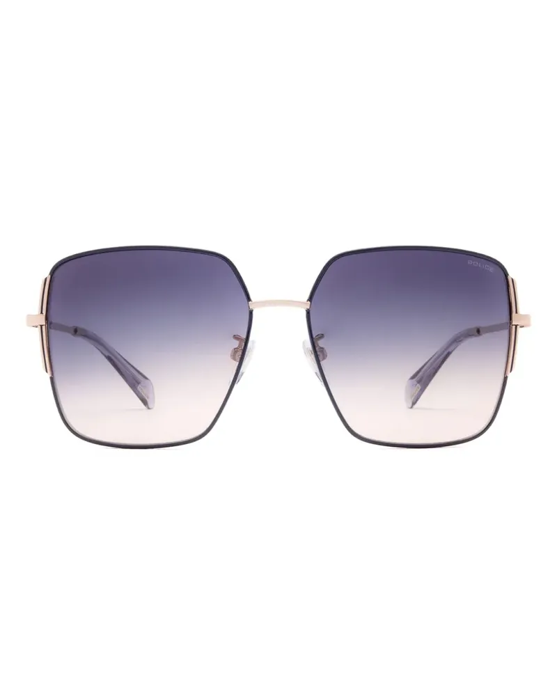 Police Sunset 3 Sonnenbrille mit eckigem Gestell - Schwarz Schwarz