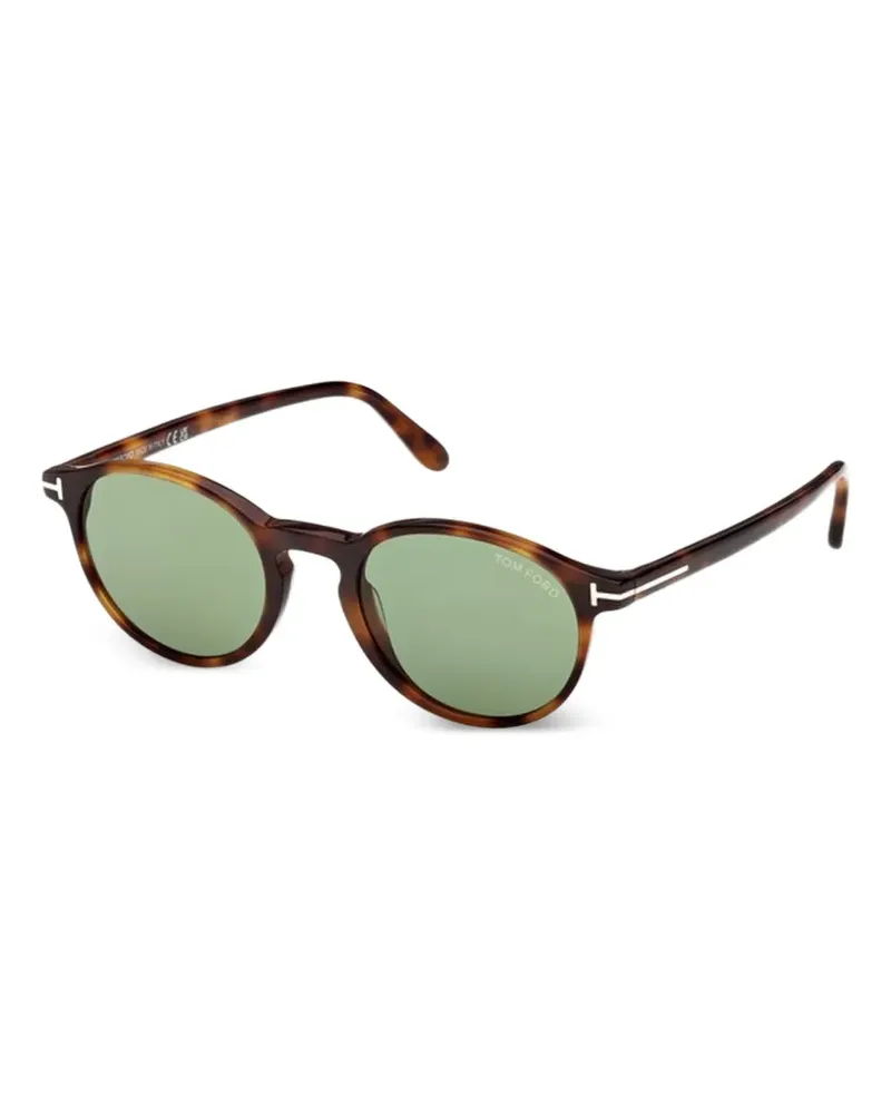 Tom Ford Sonnenbrille mit rundem Gestell - Braun Braun