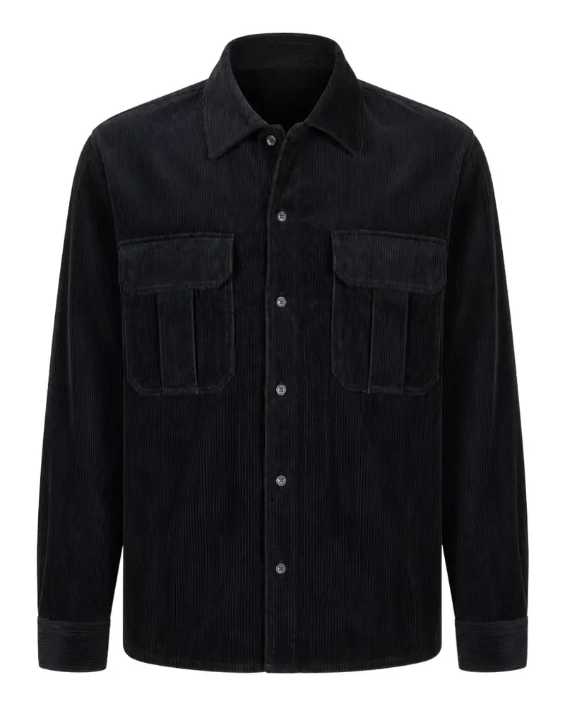 Antony Morato corduroy-texture button-up shirt - Schwarz Schwarz