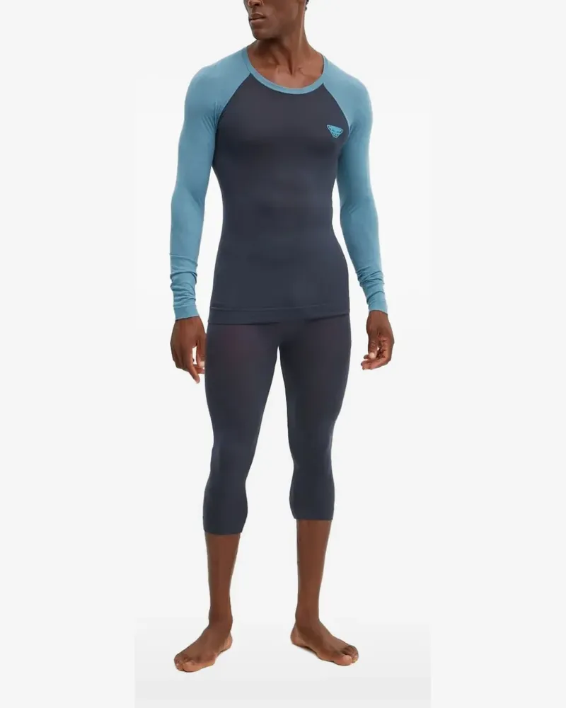 Dynafit Baselayer-Top mit Raglanärmeln - Blau Blau