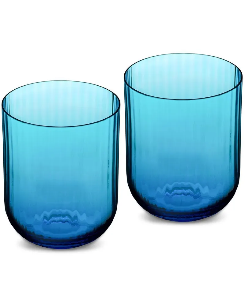 Dolce & Gabbana Murano Set aus zwei Gläsern - Blau Blau