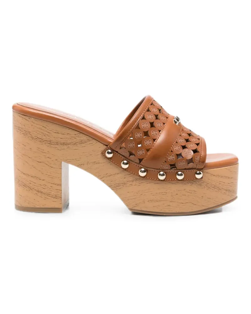 Guess laser-cut studded platform sandals - Braun Braun
