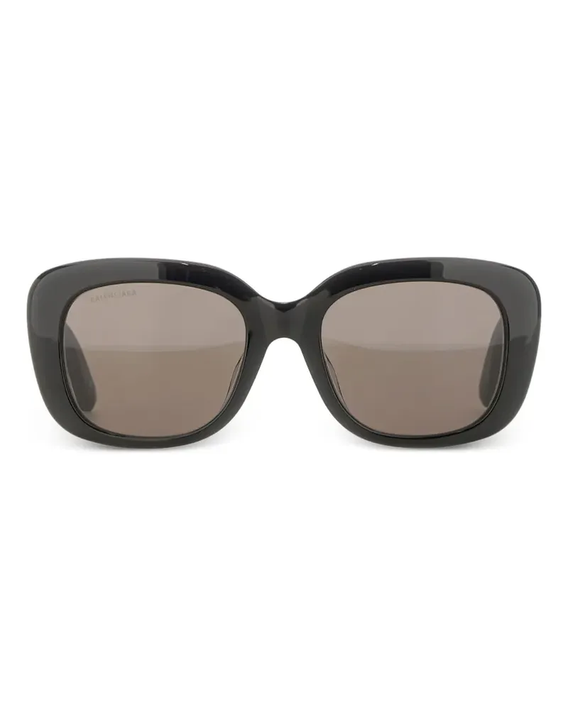 Balenciaga Sonnenbrille mit eckigem Gestell - Schwarz Schwarz