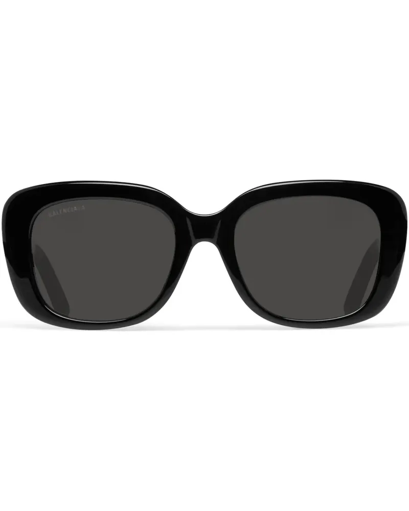 Balenciaga Sonnenbrille mit eckigem Gestell - Schwarz Schwarz