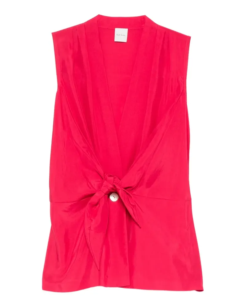 Paul Smith tie-waist silk top - Rot Rot