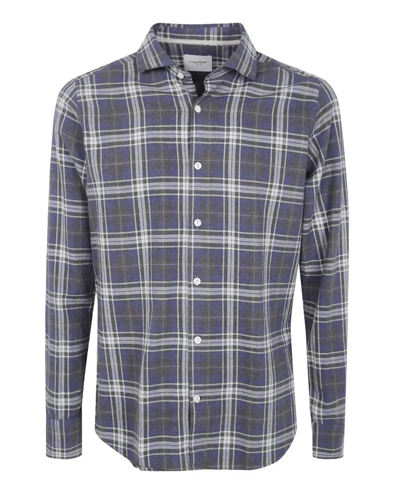 Tintoria Mattei checked pattern shirt - Blau Blau