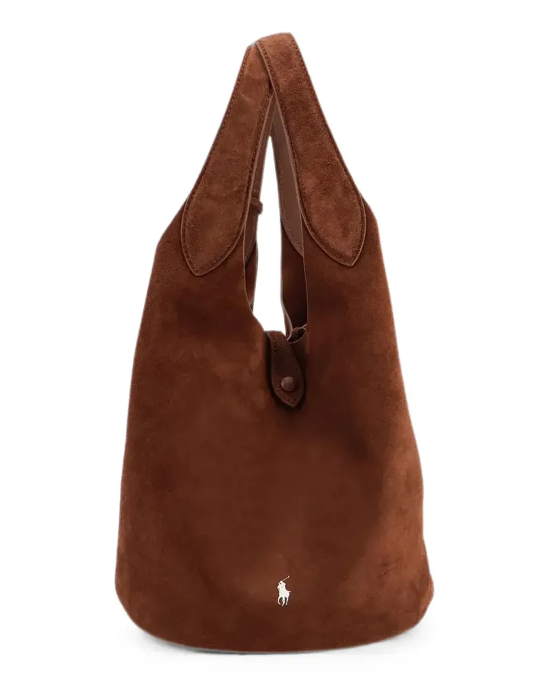 Ralph Lauren Schultertasche mit Logo-Stickerei - Braun Braun