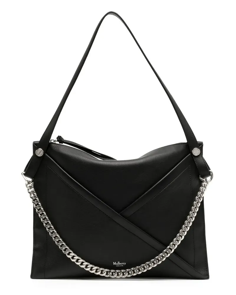 Mulberry Matt Tasche mit Reißverschluss - Schwarz Schwarz