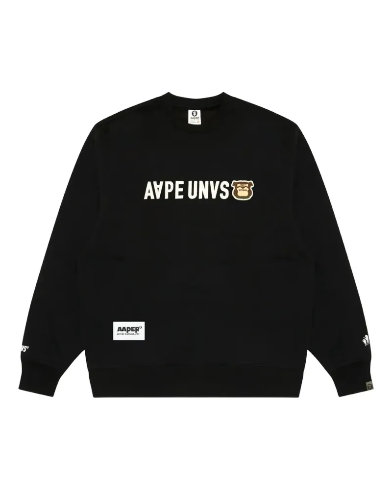 BAPE AAPER Pullover mit Logo-Stickerei - Schwarz Schwarz