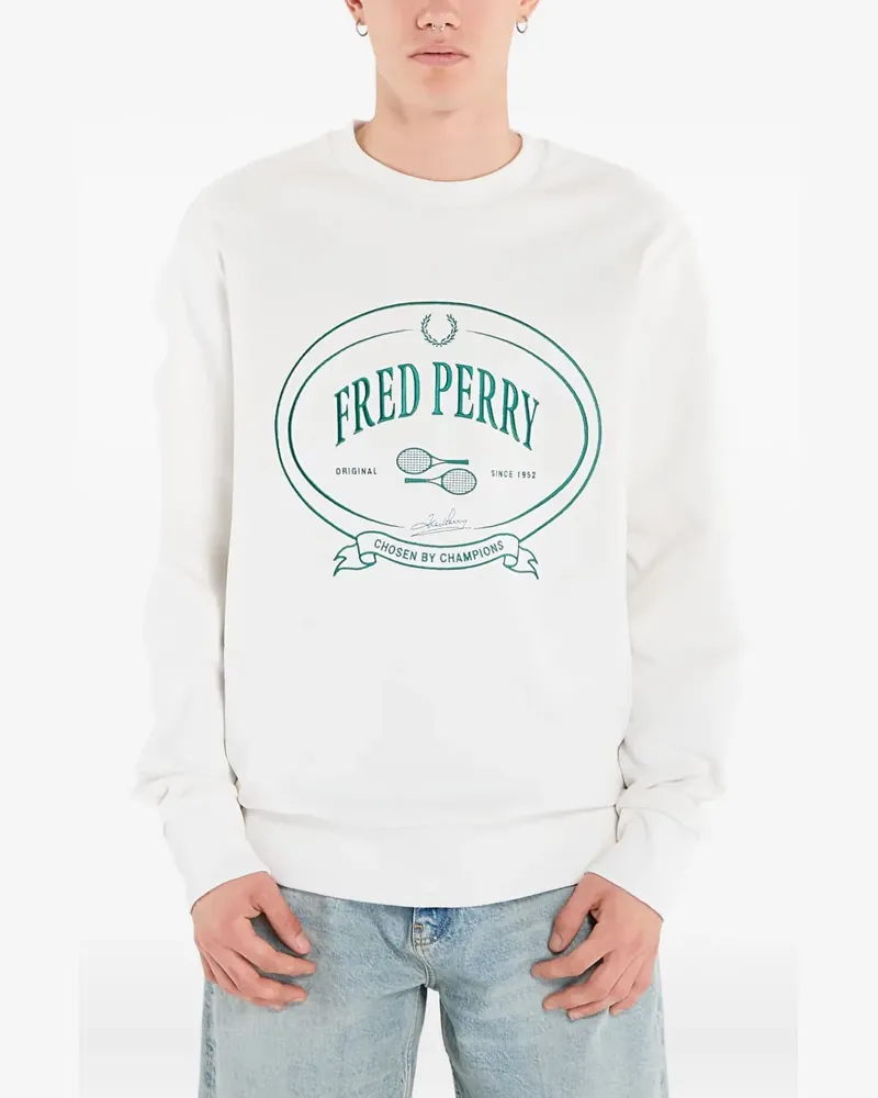 Fred Perry graphic-print sweatshirt - Weiß Weiß
