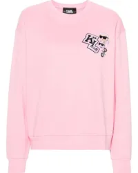 Karl Lagerfeld Varsity KL Langarmshirt Rosa