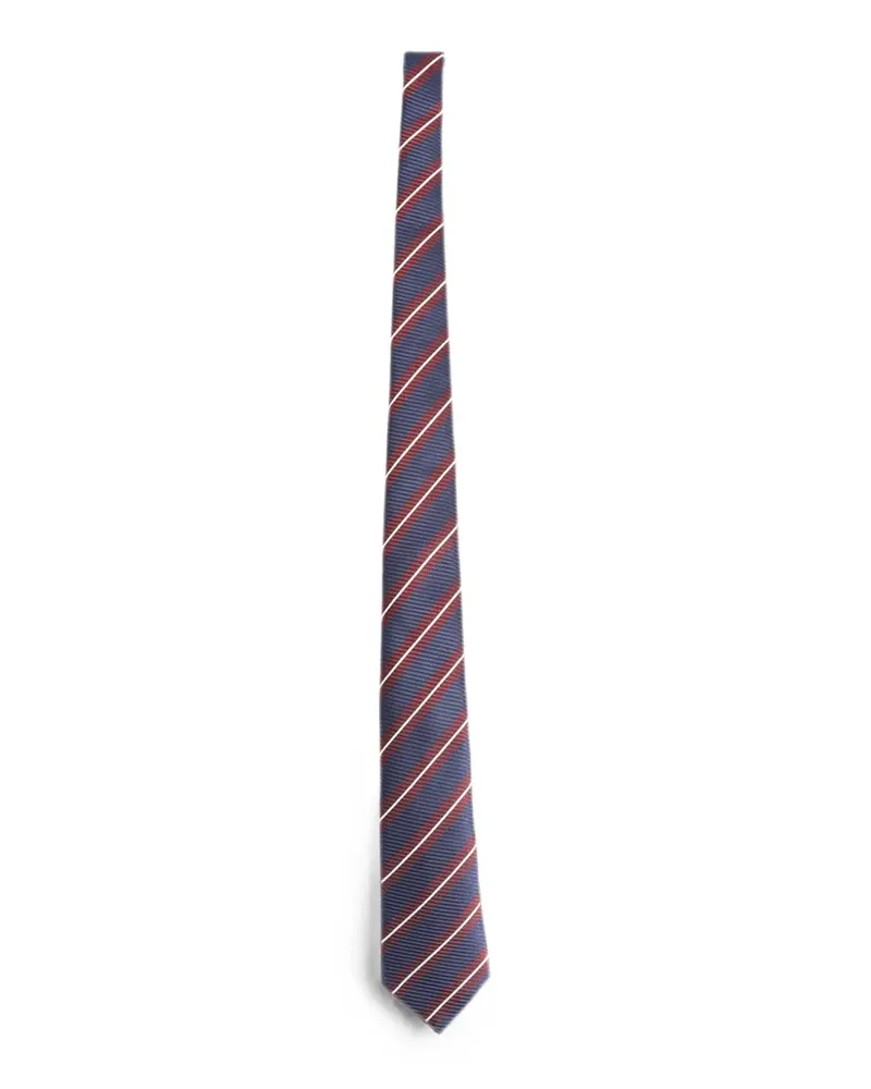 Giorgio Armani silk diagonal-stripe tie - Blau Blau