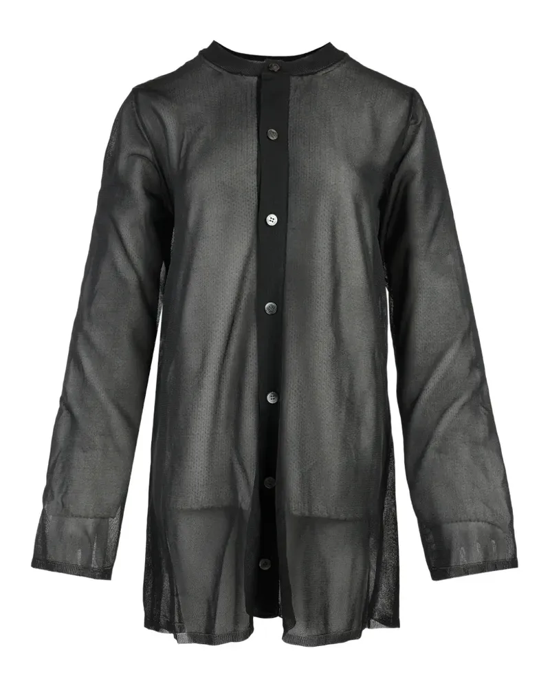 Comme des Garçons Transparenter Cardigan mit Knöpfen - Schwarz Schwarz