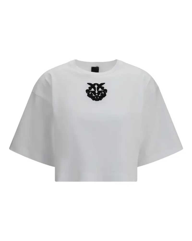 Pinko logo jersey T-shirt - Weiß Weiß