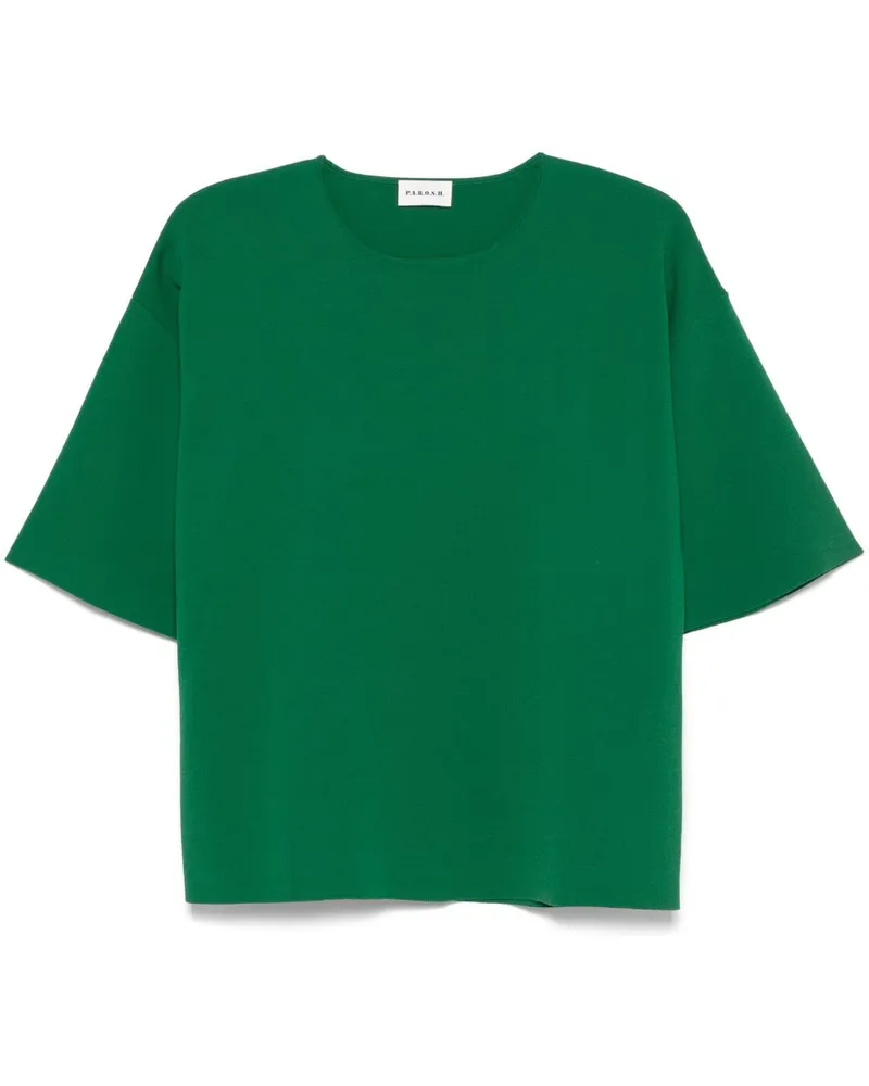 P.A.R.O.S.H. Gestricktes T-Shirt - Grün Grün