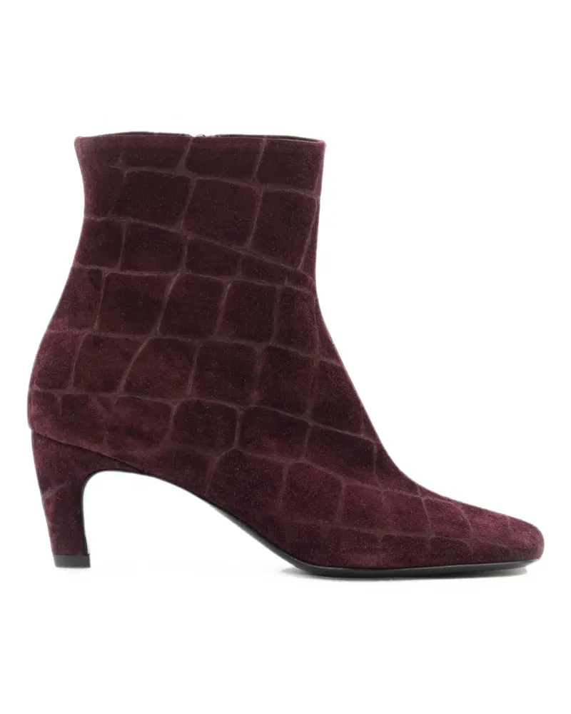 Elena Iachi Chelsea-Boots mit Kroko-Optik - Rot Rot