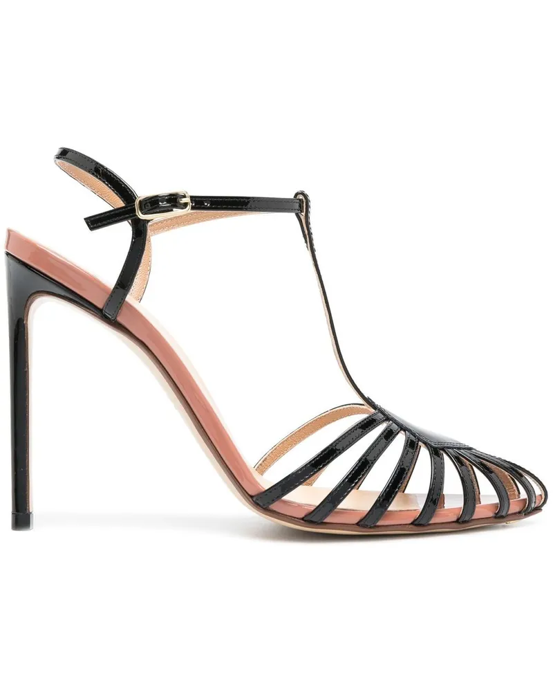 Francesco Russo Spitze Sandalen 105mm - Schwarz Schwarz