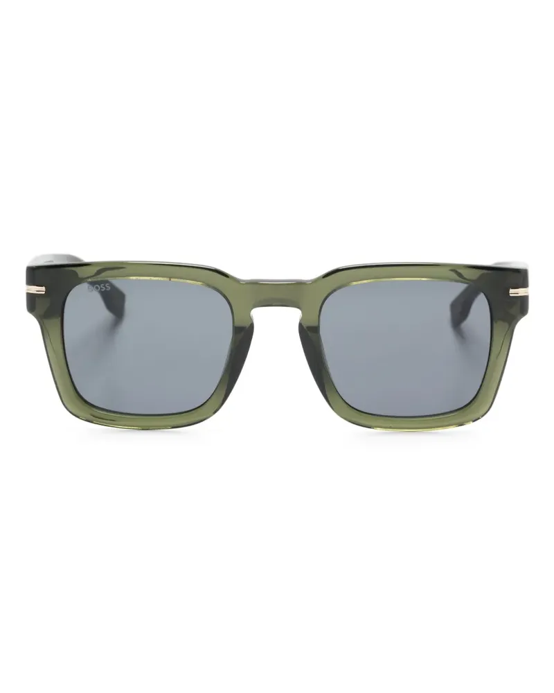 HUGO BOSS Sonnenbrille mit eckigem Gestell - Grün Grün
