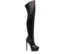 Klassische Overknee-Stiefel - Schwarz