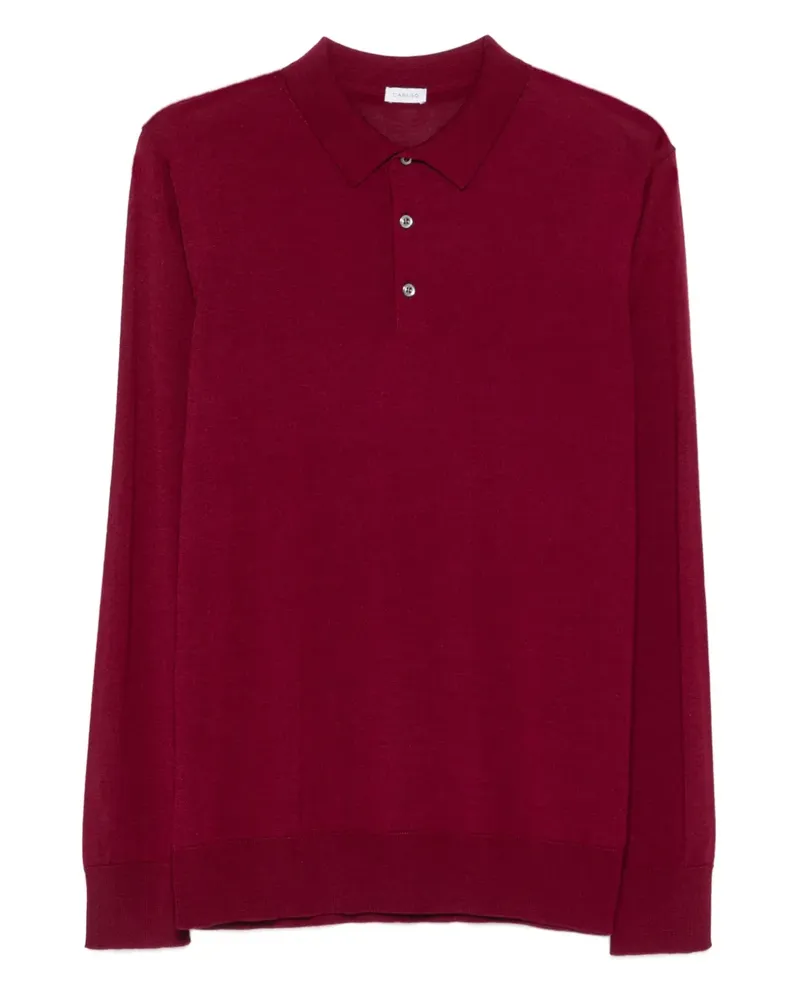 Caruso Langärmeliges Poloshirt - Rot Rot
