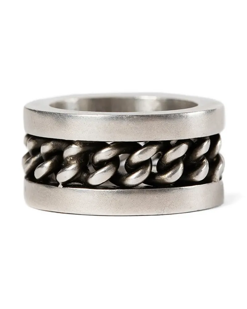 Ann Demeulemeester Marin chain-detail ring - Silber Silber