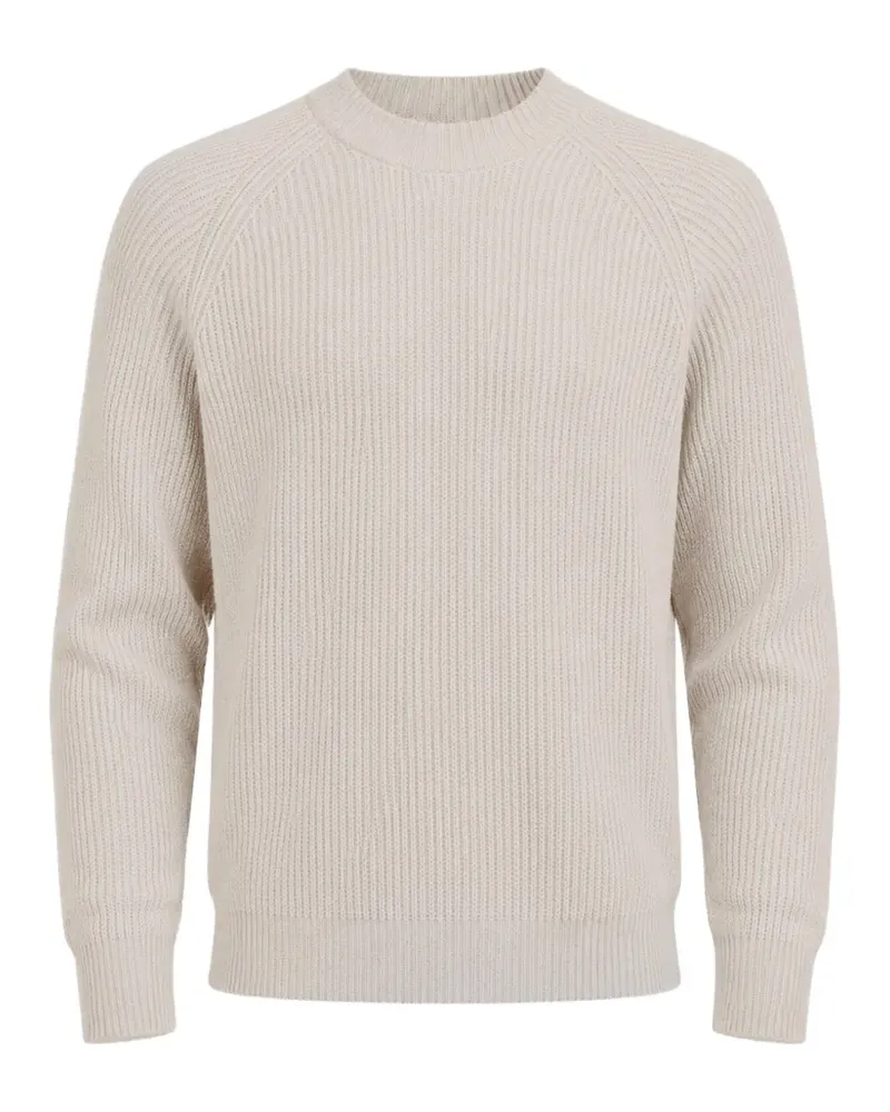 Gran Sasso ribbed-knit raglan-sleeve sweater - Nude Nude