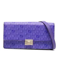 Moreau Paris Gigi Schultertasche mit Monogrammmuster Violett