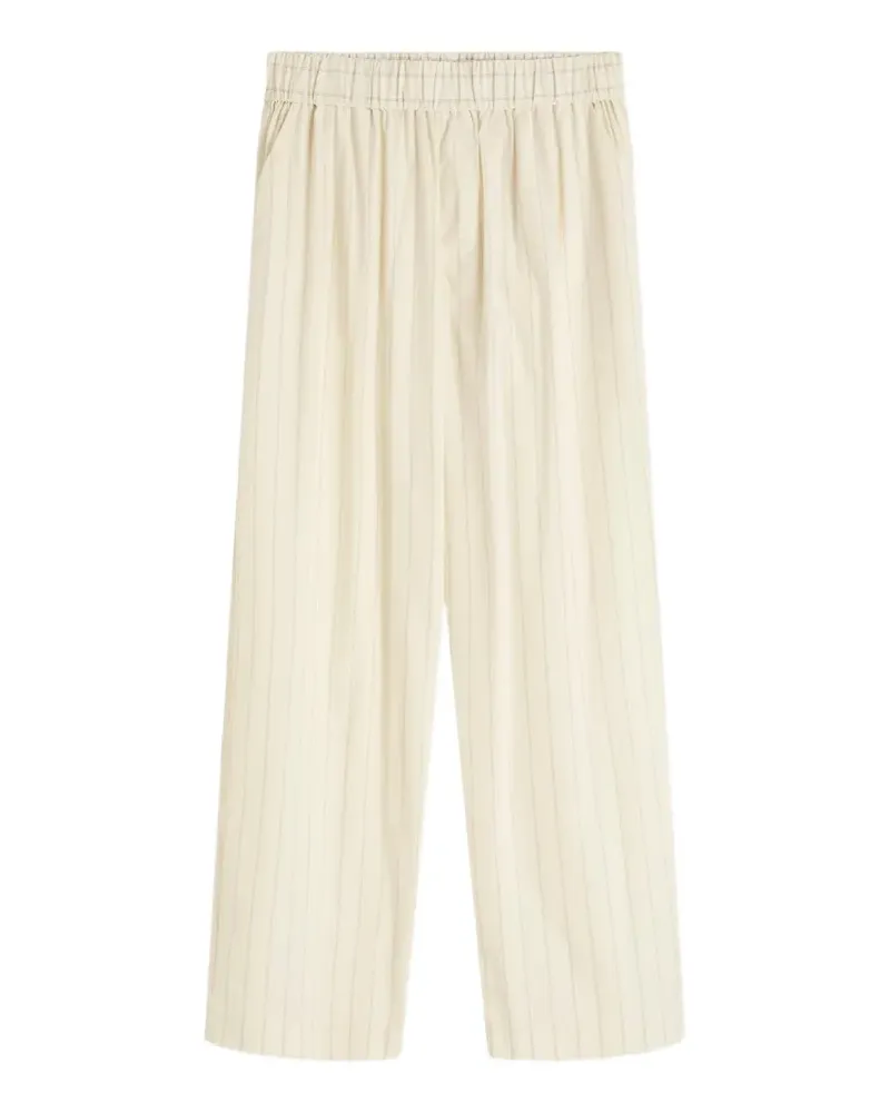 St. Agni Everyday Relaxed pinstripe-print trousers - Nude Nude