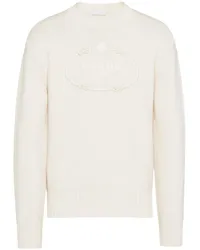 Prada Pullover mit Logo-Stickerei Weiß