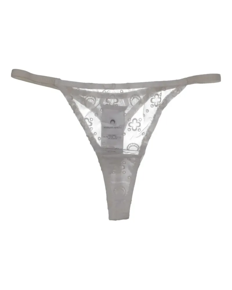 Marine Serre Gemusterter String - Grau Grau