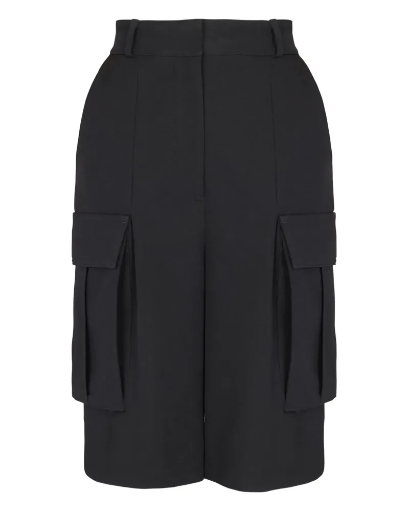 Balmain Cargo-Shorts mit Falten - Schwarz Schwarz