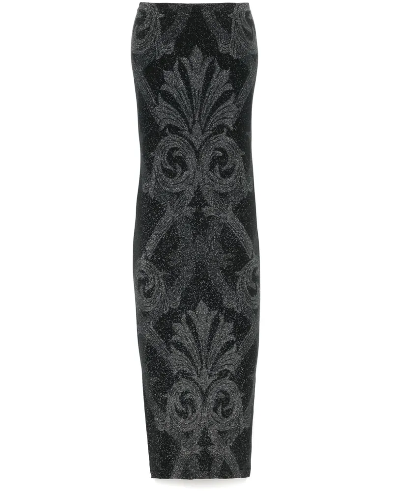 Wolford Maxikleid aus metallischem Jacquard - Schwarz Schwarz