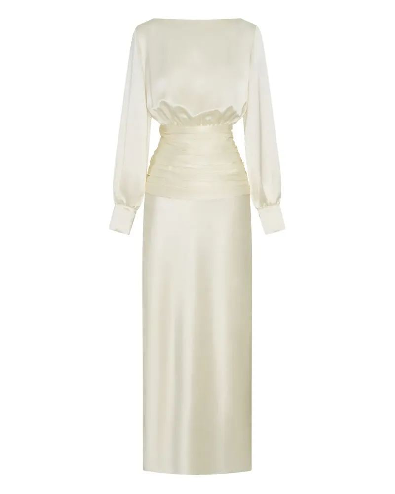 NICHOLAS Rückenfreies Samina Kleid mit Raffungen - Nude Nude