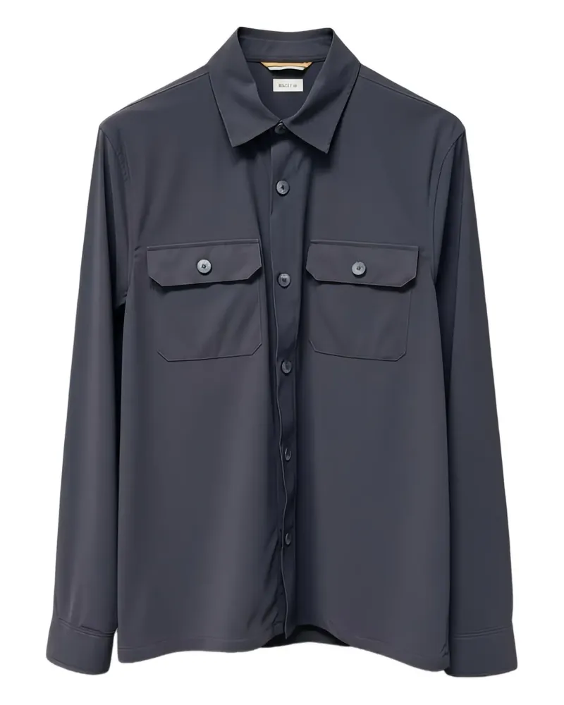 DISTRETTO12 Hemdjacke mit Klappentasche - Blau Blau