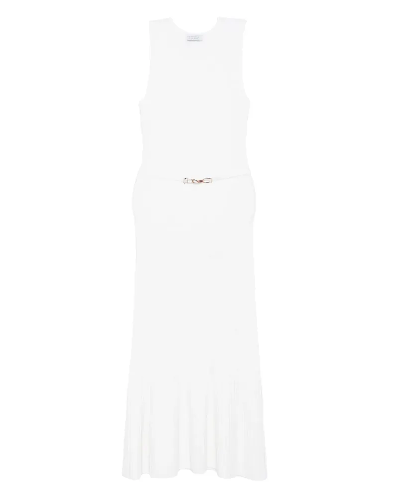 Gabriela Hearst Geripptes Kleid ohne Ärmel - Nude Nude