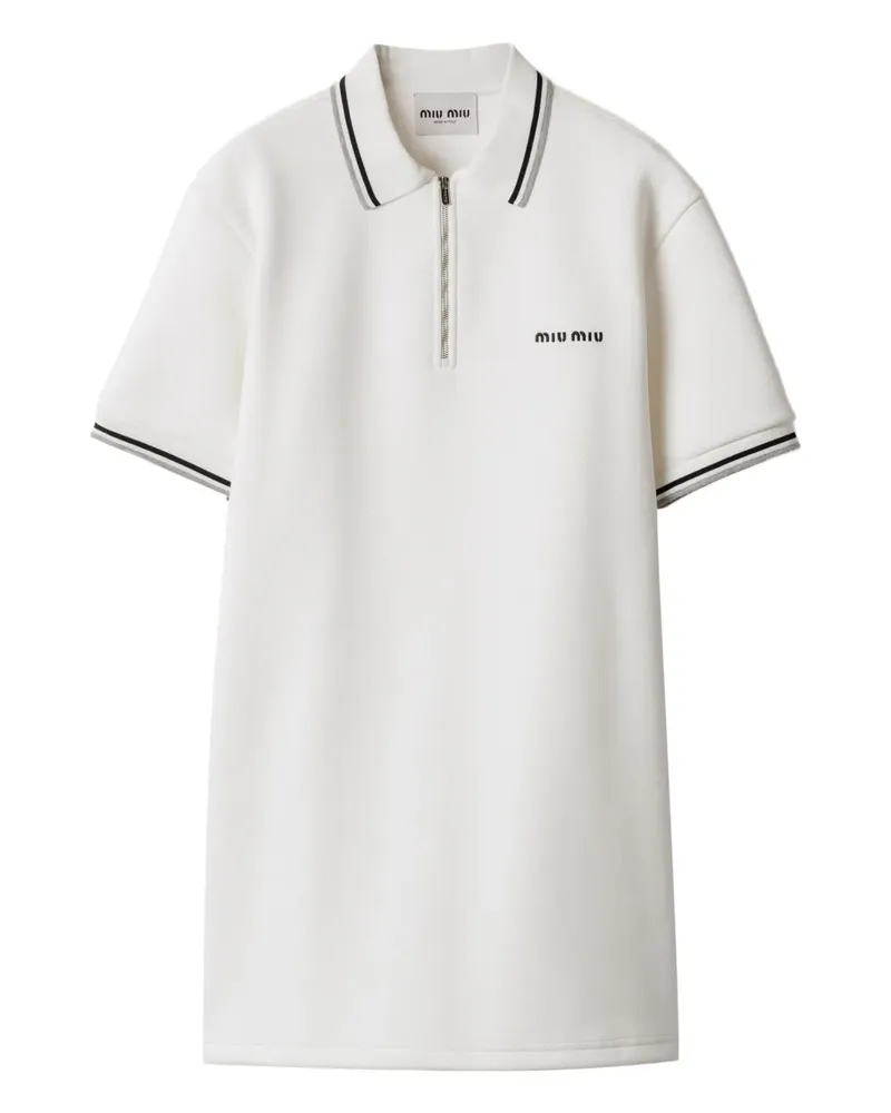 Miu Miu Kleid aus Baumwoll-Jersey - Weiß Weiß